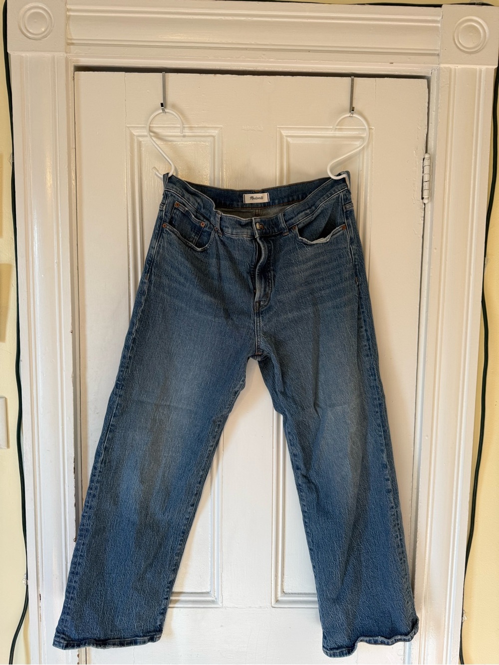 Madewell Women's Flared Wide-Leg Jeans - Medium Blue Denim